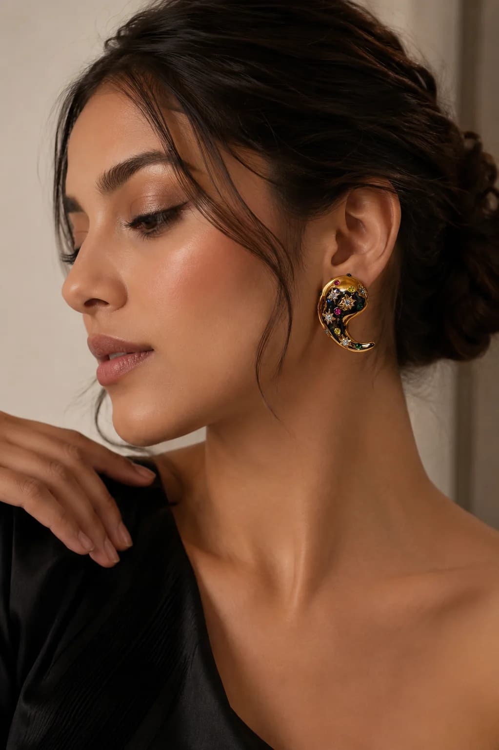Celestial statement earrings