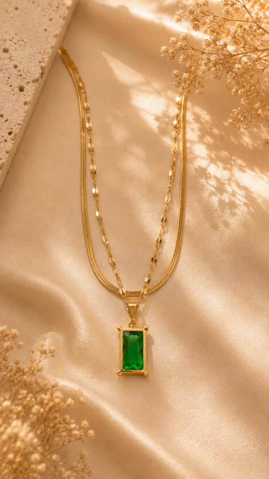 Emerald Luxe Layered Necklace