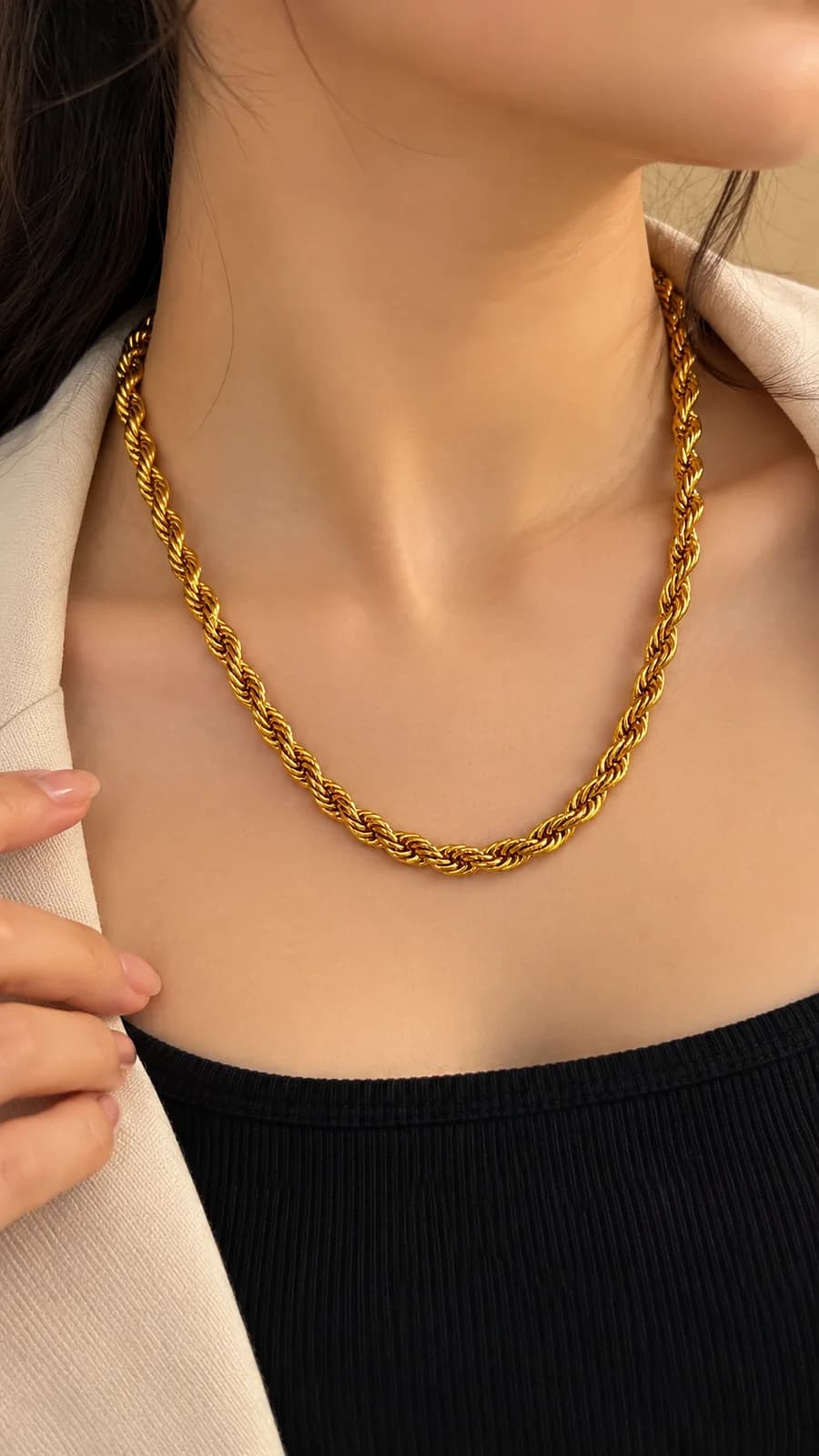 Golden Twist rope chain
