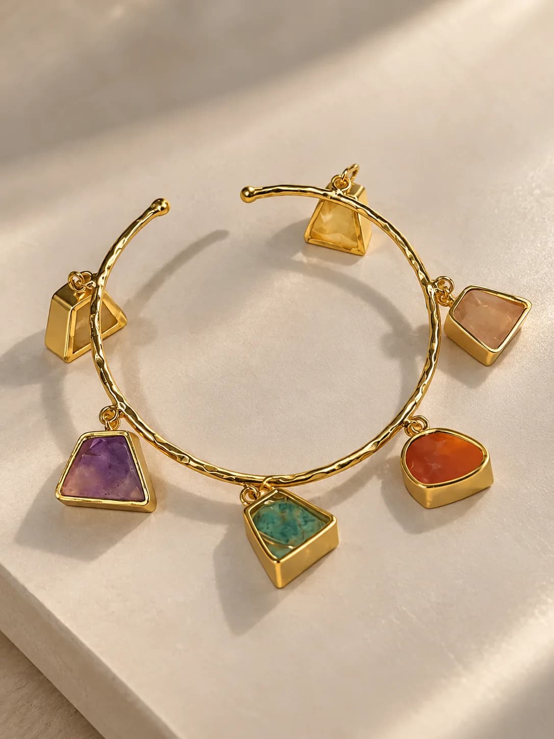 Golden Semi-Precious Charm Bracelet ✨
