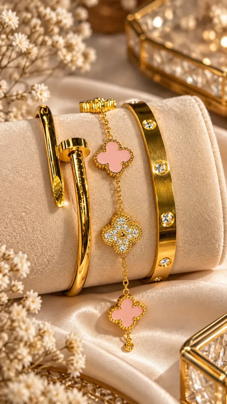 Blush Pink Bracelet Stack