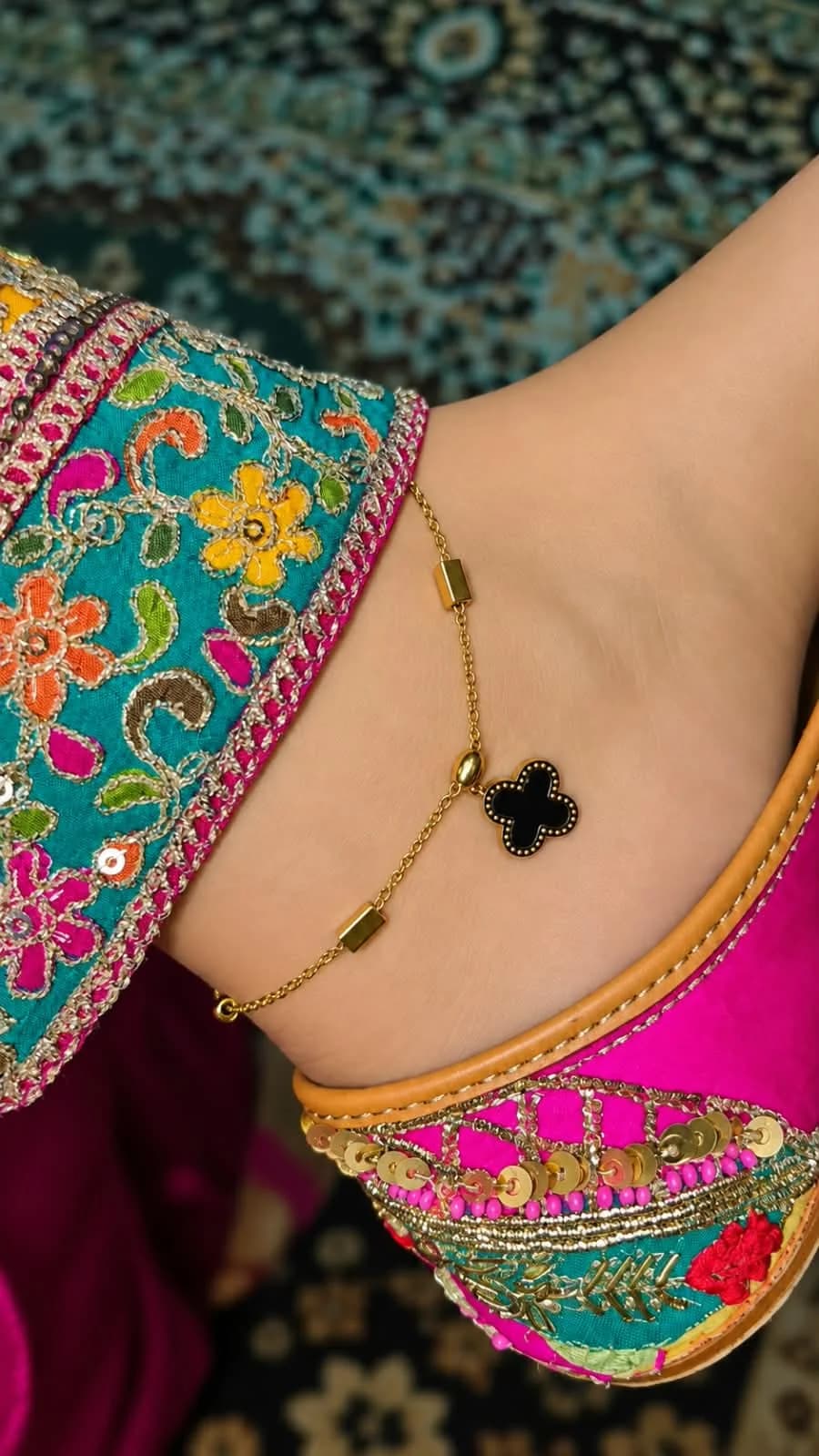 Crystal Charm Anklets