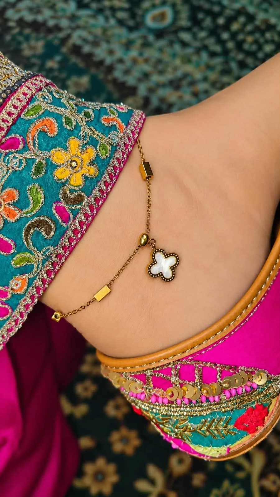 Crystal Charm Anklets