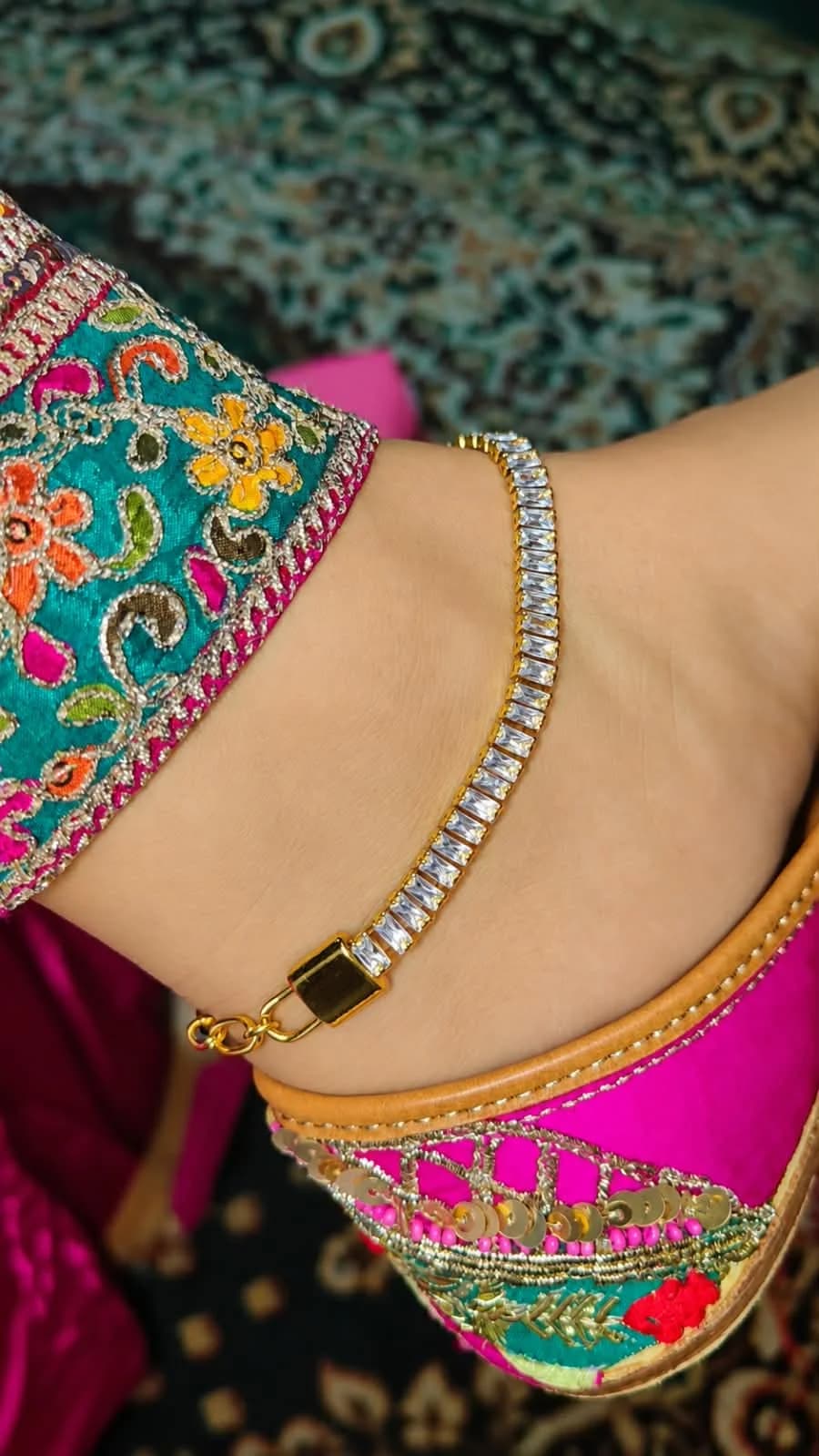 Crystal Charm Anklets