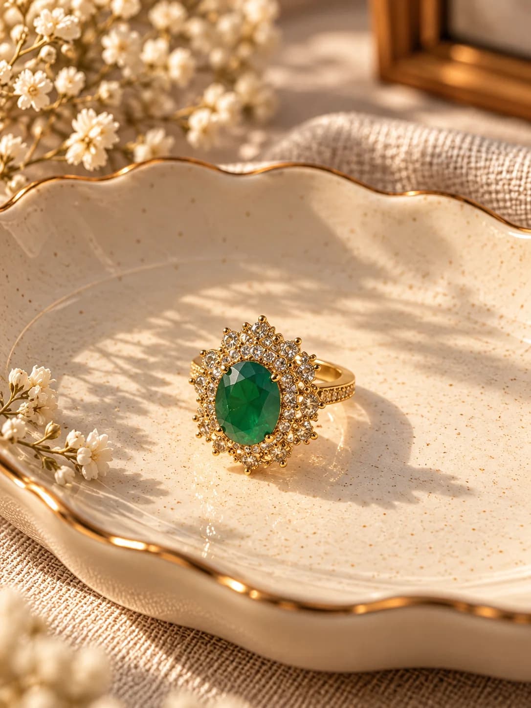Crystal Emberald ring