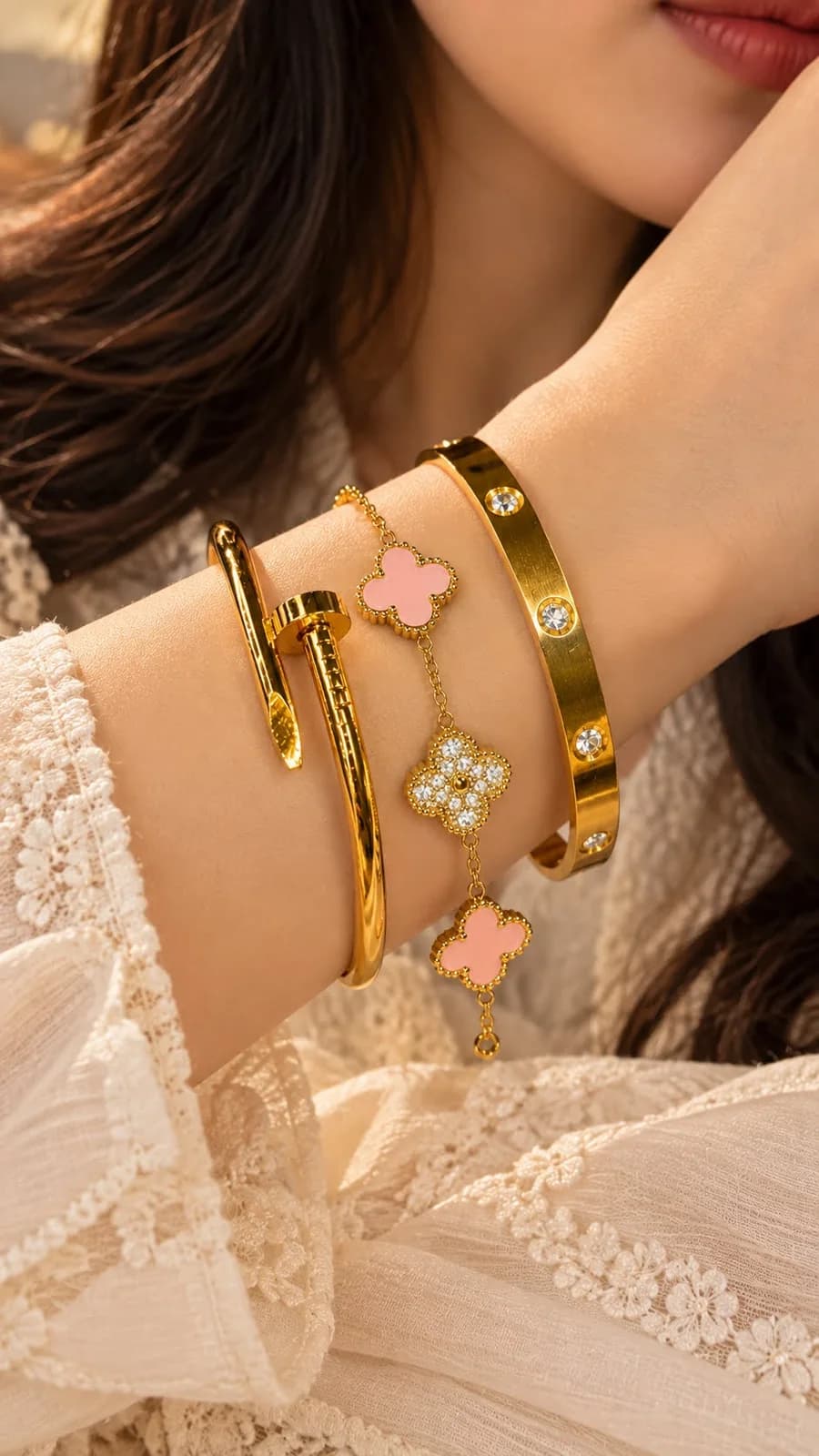 Blush Pink Bracelet Stack