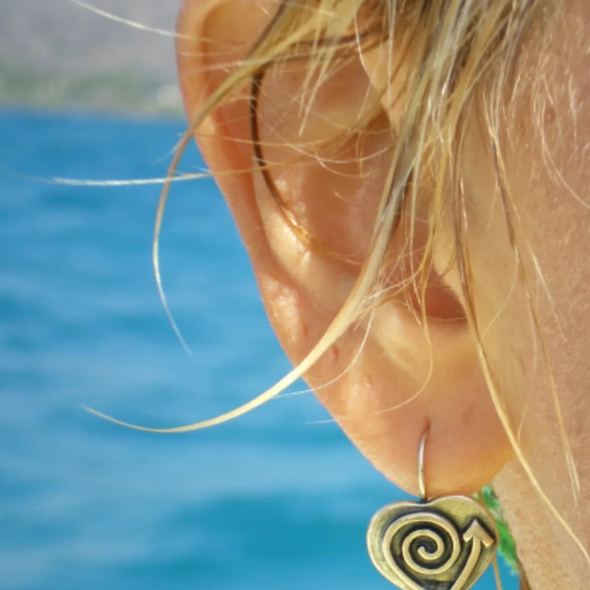 Pearl Mist Studs — earrings detail