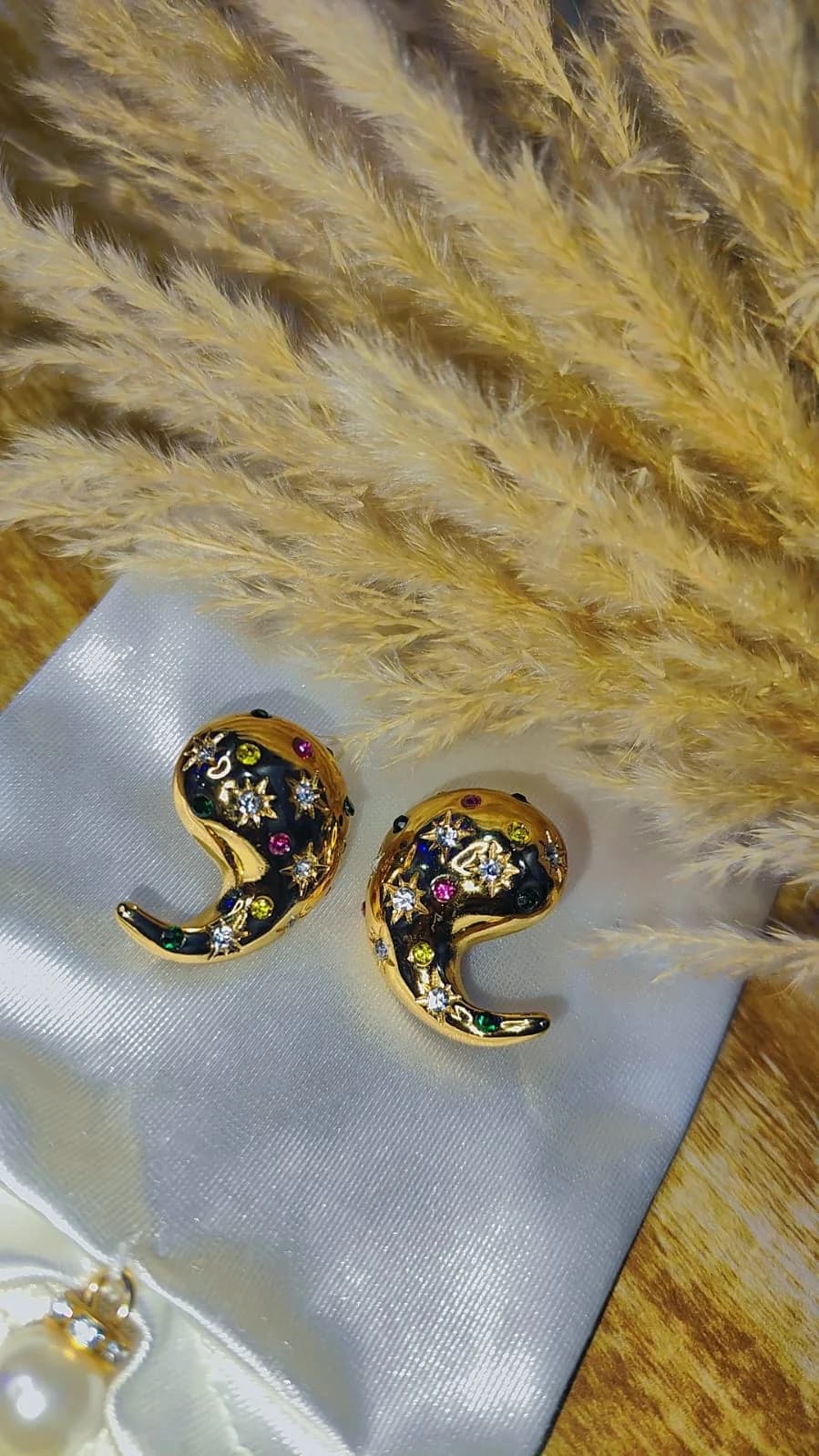 Celestial statement earrings